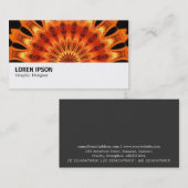 Carte De Visite Hi-Phi - 0137 - Orange Kaleidoscope (Devant / Derrière)