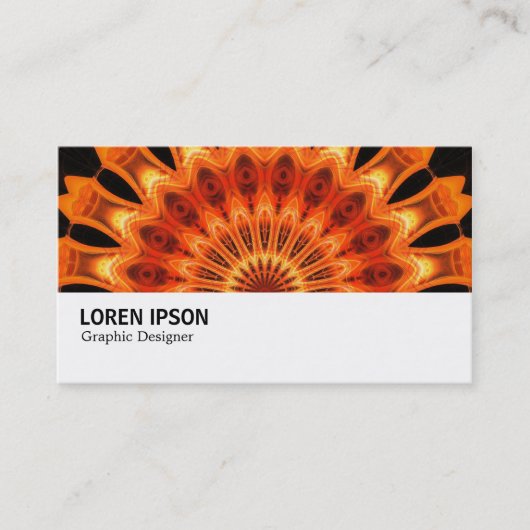 Carte De Visite Hi-Phi - 0137 - Orange Kaleidoscope (Devant)