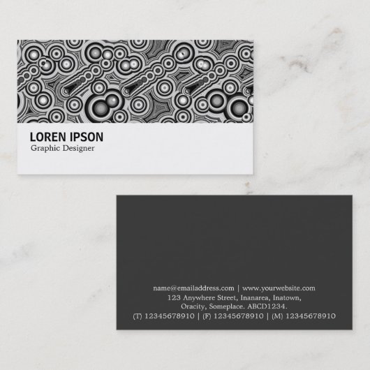 Carte De Visite Hi-Phi - 0163 - Cercles fractaux (Devant / Derrière)