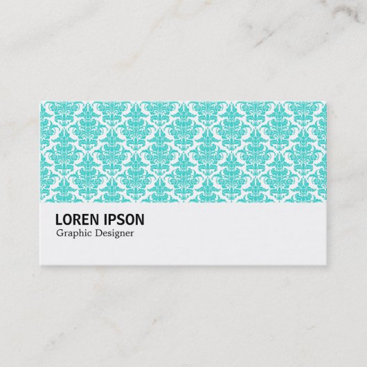 Carte De Visite Hi-Phi - 0219 - Aqua Damask (Devant)