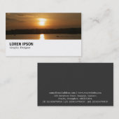 Carte De Visite Hi-Phi - 0252 - Coucher de soleil sur Cardiff Bay (Devant / Derrière)