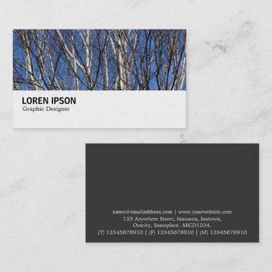 Carte De Visite Hi-Phi - 0279 - Branches de bouleau d'argent (Devant / Derrière)