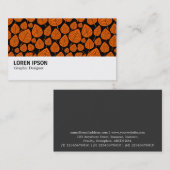 Carte De Visite Hi-Phi - 0387 - Feuille - orange sur noir (Devant / Derrière)