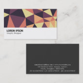 Carte De Visite Hi-Phi - 0391 - Triangles Abstrait 02 (Devant / Derrière)