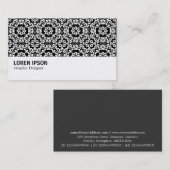 Carte De Visite Hi-Phi - 060 - Damask B&W (Devant / Derrière)