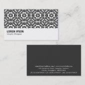 Carte De Visite Hi-Phi - 061 - Damask B&W II (Devant / Derrière)