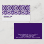 Carte De Visite Hi-Phi - 062 - Damask Violet foncé (Devant / Derrière)