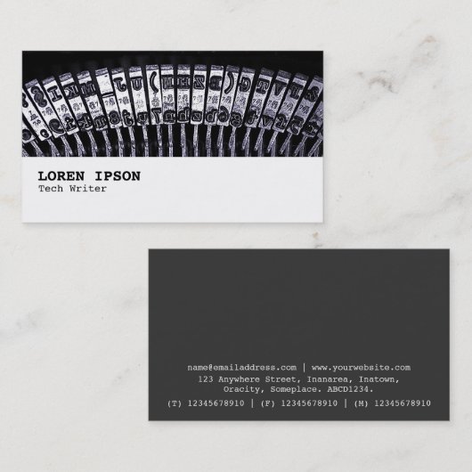 Carte De Visite Hi-Phi - 084 - Machine à écrire (Devant / Derrière)