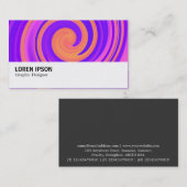 Carte De Visite Hi-Phi - Abstrait Swirl 250816 - 01c (Devant / Derrière)