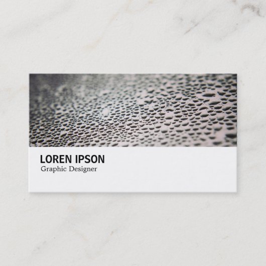 Carte De Visite Hi-Phi - Droplets d'eau sur verre 02 (Devant)