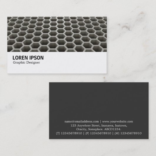 Carte De Visite Hi-Phi - Perspective Honeycomb Chaud (Devant / Derrière)