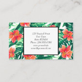 Carte De Visite Hibiscus à l'orange tropicale (Dos)