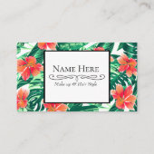 Carte De Visite Hibiscus à l'orange tropicale (Devant)