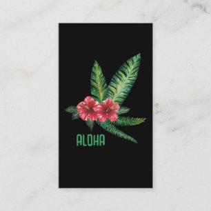 Carte De Visite Hibiscus de fleurs hawaïennes Aloha