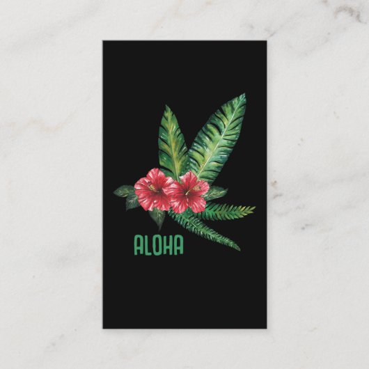 Carte De Visite Hibiscus de fleurs hawaïennes Aloha (Devant)