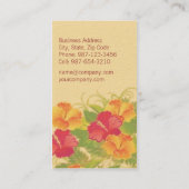 Carte De Visite hibiscus de grès ~ bc (Dos)