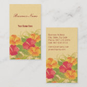 Carte De Visite hibiscus de grès ~ bc (Devant / Derrière)