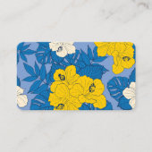 Carte De Visite Hibiscus fleurs et feuilles (Devant)