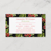 Carte De Visite Hibiscus hawaïen Design, Floral (Dos)