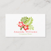 Carte De Visite Hibiscus hawaïen Design, Floral (Devant)