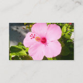 Carte De Visite Hibiscus rose Fleur tropicale (Dos)