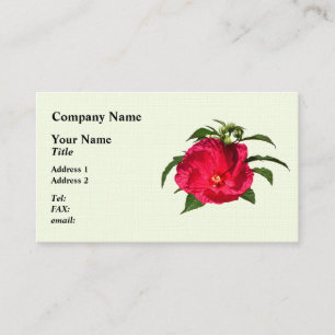 Carte De Visite Hibiscus rose foncé