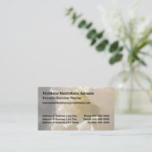 Carte De Visite Hibiscus rose sur Sepia (Debout devant)