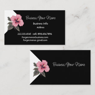 Carte De Visite Hibiscus Tropical Classique Professionnel Moderne