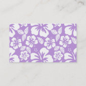 Carte De Visite Hibiscus tropical hawaïen de la lavande (Dos)