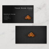 Carte De Visite Hibiscus tropical orange (Devant / Derrière)