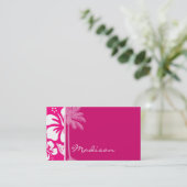 Carte De Visite Hibiscus tropical rose vif (Debout devant)