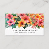 Carte De Visite Hibiscus tropicaux Fleurs florales (Devant)