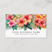Carte De Visite Hibiscus tropicaux Fleurs florales (Devant)