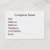 CARTE DE VISITE HIBOU (Dos)