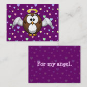 Carte De Visite hibou d'ange (Devant / Derrière)