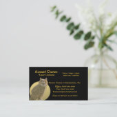 Carte De Visite Hibou et Pleine lune (Debout devant)