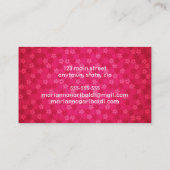 Carte De Visite Hibou mignon de roses indien Girly (Dos)