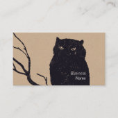 Carte De Visite Hibou sur une branche (Devant)