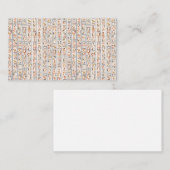 Carte De Visite hiéroglyphes de l'ancienne égypte motif histo (Devant / Derrière)