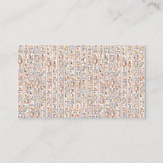 Carte De Visite hiéroglyphes de l'ancienne égypte motif histo (Devant)