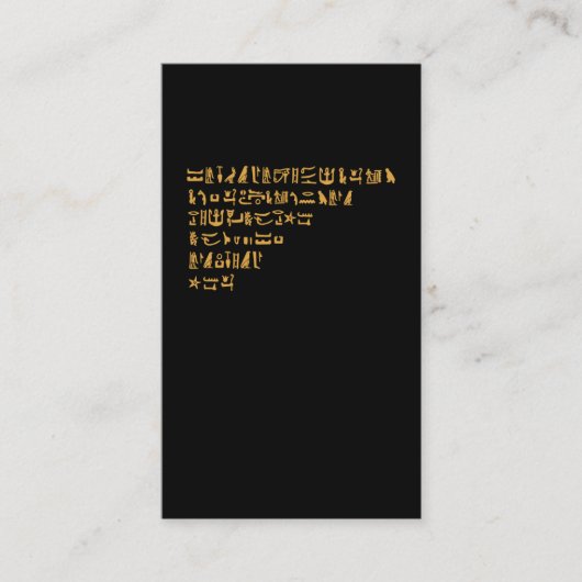 Carte De Visite Hiéroglyphes égyptiens Égypte ancienne (Devant)