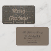 Carte De Visite Hiéroglyphes égyptiens Symboles d'écriture de l'Ég (Devant / Derrière)