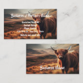 Carte De Visite Highland Cattle Cows Animal Farm Custom (Devant / Derrière)