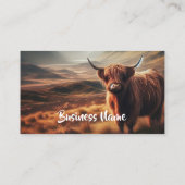 Carte De Visite Highland Cattle Cows Animal Farm Custom (Dos)