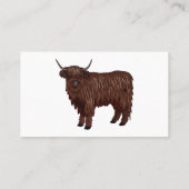Carte De Visite Highland cow (Dos)