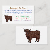 Carte De Visite Highland cow (Devant / Derrière)