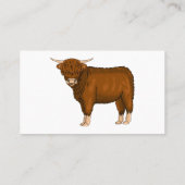 Carte De Visite Highland cow (Dos)