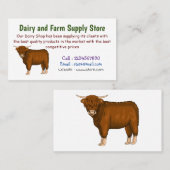 Carte De Visite Highland cow (Devant / Derrière)
