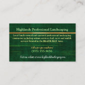 Carte De Visite Highlands 2 Celtic PAYCAPING TREE SERVICE (Dos)