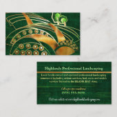 Carte De Visite Highlands 2 Celtic PAYCAPING TREE SERVICE (Devant / Derrière)